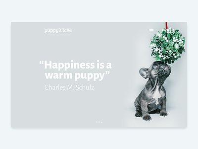 Puppy's love adopt dog happy header idea puppy ui uidesign ux web