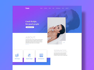 Creative Agency agency creative gradient landing page page ui web web design