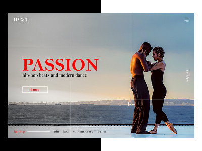 Dance Studio ballet contemporary dancing dance design header jazz latin modern studio website