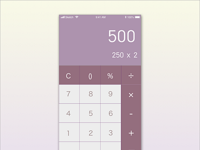 Daily UI Challenge 04 Calculator