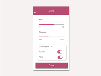 Daily UI Challenge 07 Setting app design ui ux