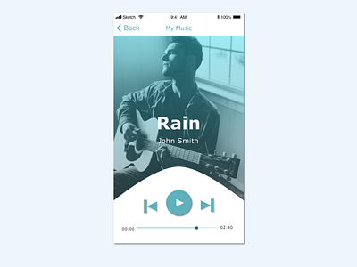 Daily UI Challenge 08 Music Player app design illustration ui ux vector