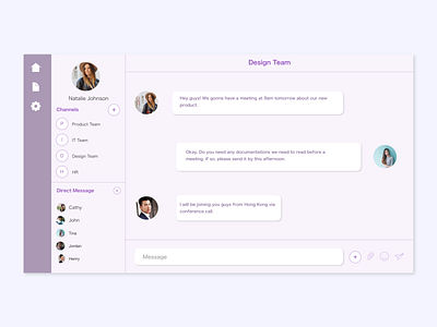 Daily UI 13 - Direct Messaging app design ui ux