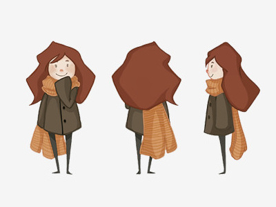 Aurelia / Character Design aurelia character character design concept concept art design girl scarf