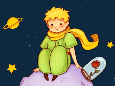 The Little Prince el principito illustration ilustracion little prince planet space stars the little prince