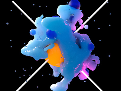 Abstract blob 3d abstract blob cinema4d photoshop