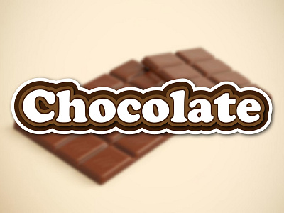 Chocolate-02 branding food logo illustration logo logo 3d typography