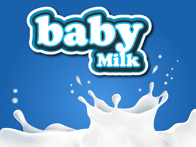 Baby Milk branding food logo logo logo 3d typography