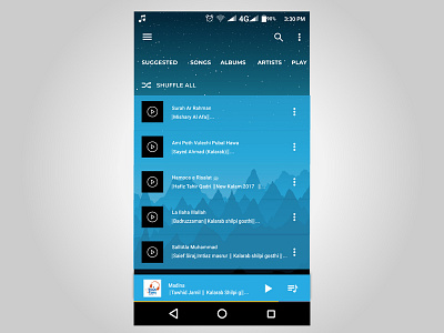 Android Phone Music Ui