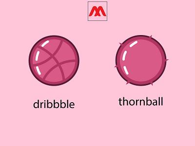 Dribbble Thornball branding dribbble dribbble ball illustration