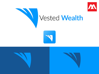 Vested Wealth company brand logo company logo design logo vector vested vested logo vested wealth vested wealth logo wealth wealth logo