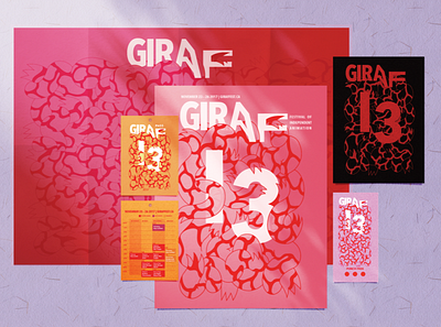 GIRAF Spread animation booklet brand branding design festival graphic design guides logo passes posters schedules stationary tickets