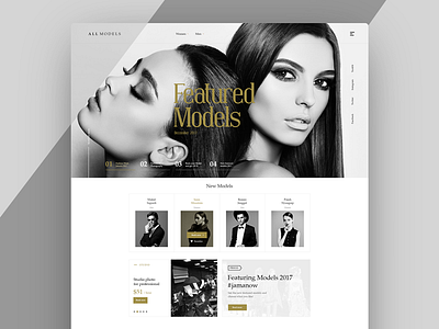 Agency Models Website agency design landingpage model ui website