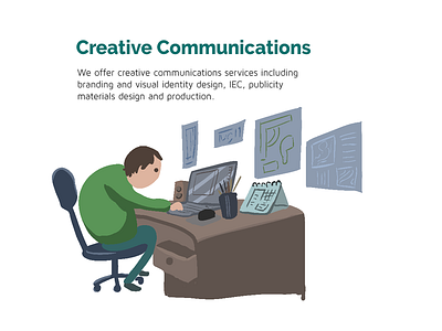 Creative Communications Service branding concept creative design creative agency creative communication design designer identity illustration nepal ui vector