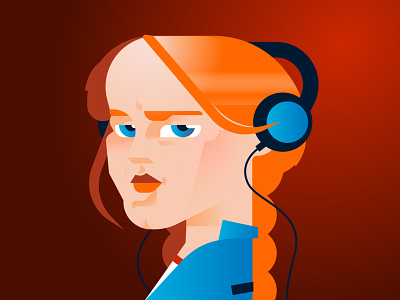 Max 2d avatar charachter design characters flat girl hollywood illustration kate bush max max mayfield movie netflix portrait sadie sink stephen king stranger things tv vector