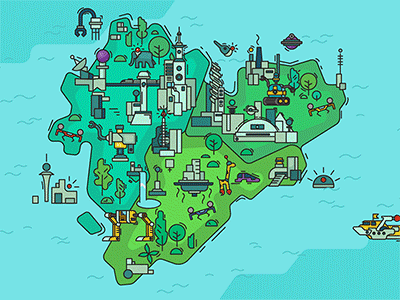 Adventure map by d3avr on Dribbble