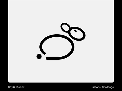 Rabbit animal logo app black branding challenge illustration mark vector