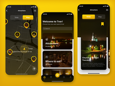 City guide app app concept design ios minimal mobile travel trips ui ux