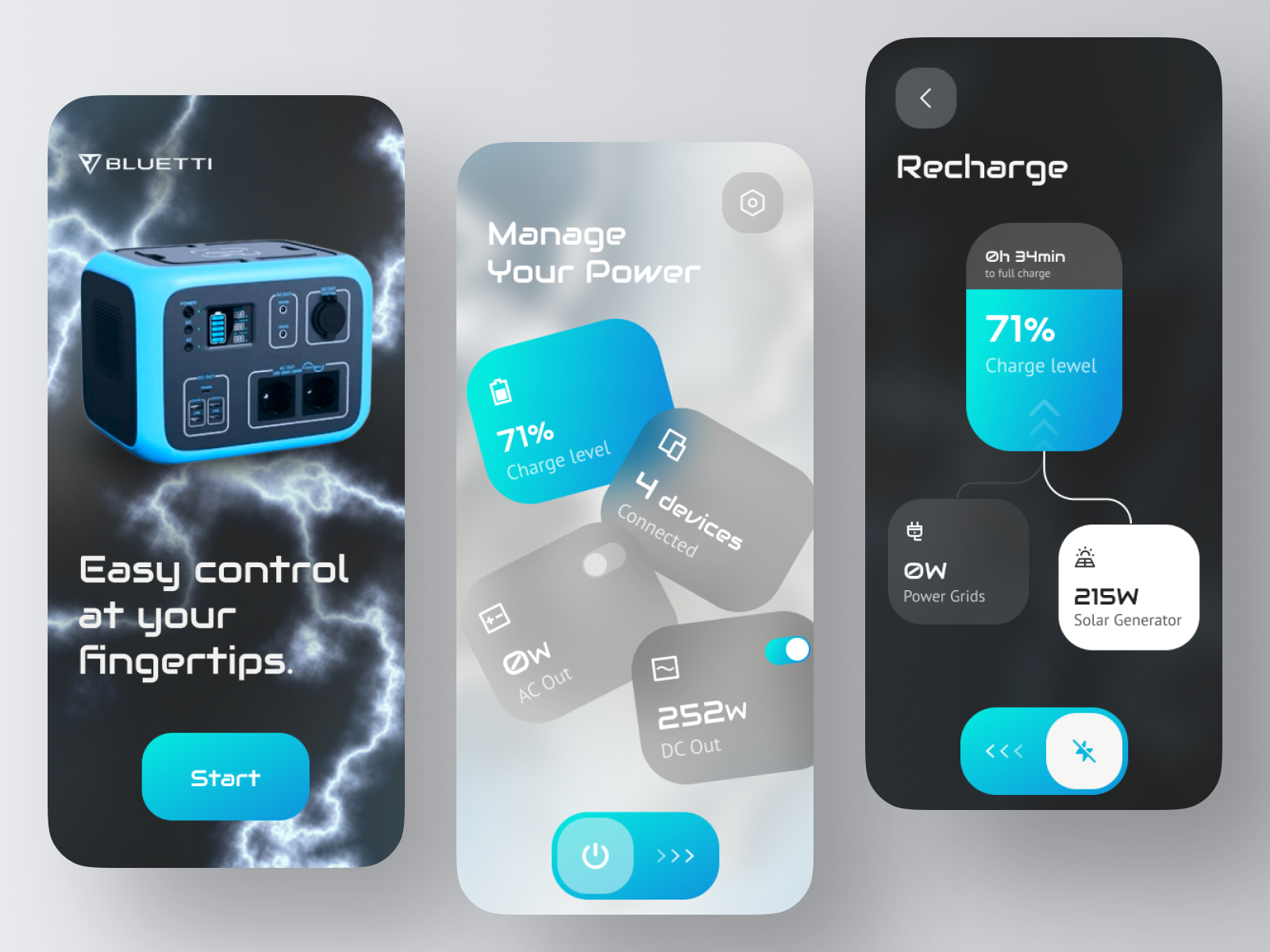 Portable Power Stantion Controller App by Denys Ilchenko on Dribbble