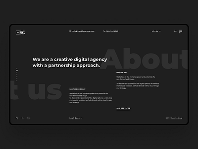 BJG animation design minimal ui ux web website