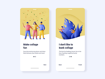 Onboarding screens