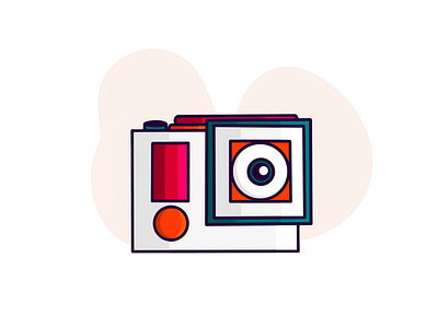 Camera art camera gopro icon illustration illustrator logo painting vector