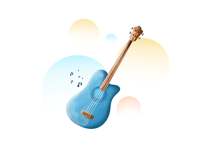 Guitar 🎸 app art artist band consept doodle icon illustration illustrator logo man music plants procreate song typography ux vector webdesign