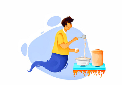 Chaiwala illustration 3d animation branding design doodle doodle art graphic design illustration logo man motion graphics procreate ui vector