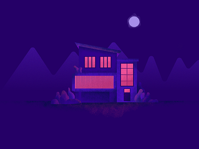 Dark House dark art dark house illustration moonlight