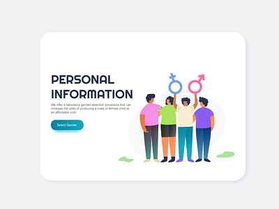 Select Gender art gender illustration landing landing page concept man onboarding peoples ui ux woman