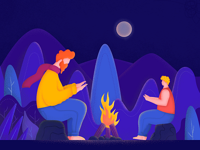 bonfire illustration