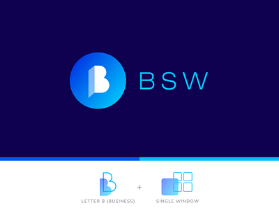 BSW logo icon logo logodesign typography vector website