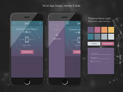 Bcon App Product Design adaptive branding mobile product responsive ux visual