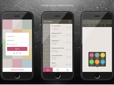 Collage App Reimagine - Mobile