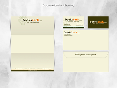 Green company corporate identity and letterhead brand business card envelope identity letterhead logo