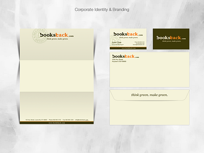 Green company corporate identity and letterhead