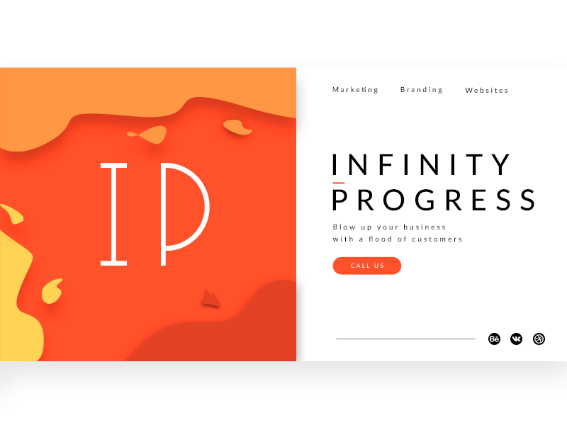 Infinity progress - Web minimal branding typography flat web ux ui design illustration