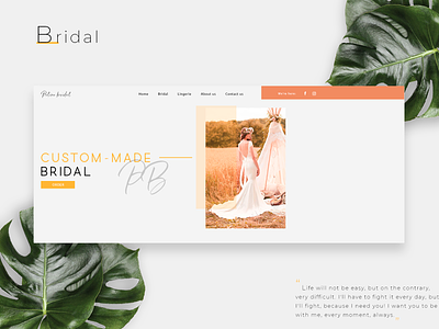 Bridal Company branding design minimal typography ui ux web