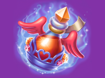 Magic potion art fly game icon magic pink potion shine