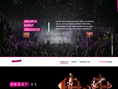 Pevent - Event Orginizer Website design illustration ui ux web