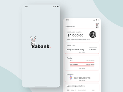 Rabank app bank app design illustration ui ux web
