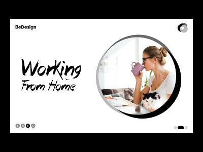 Landing Page - Working From Home branding design landingpage minimal typography ui ux web working from home