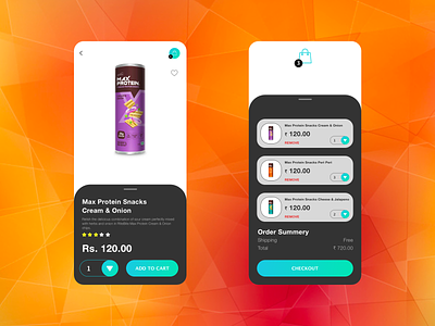 Product Page - Mobile App app branding design maxprotein minimal mobileapp product product design protein snacks ui ux