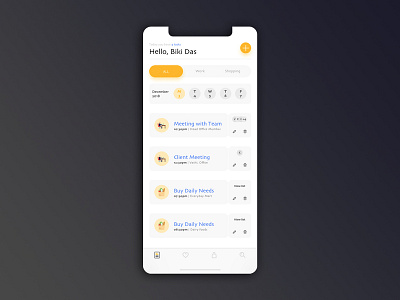 To do list app app design mobileapp profile ui ux web