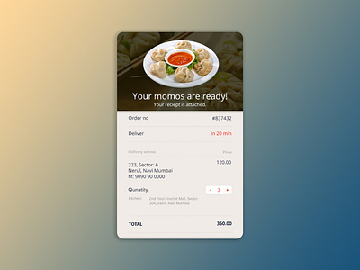 Email Receipt design email flat minimal mobileapp receipt typography ui web website