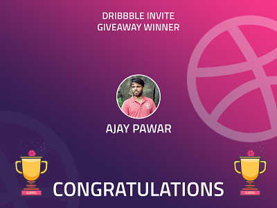 Dribbble Invite Result congratulations invite invite giveaway winner