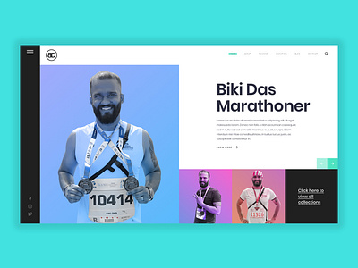 Landing Page for #Marathoner design landingpage marathon marathoner minimal running sportsman ui ux web