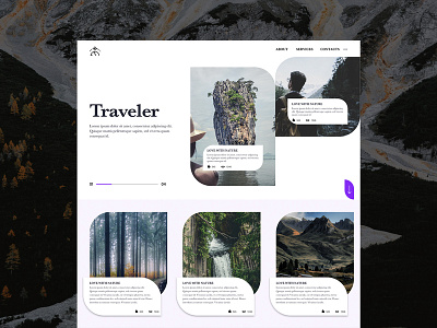 #Traveler - Blogger Website blog blogger branding design landingpage minimal travelers ui ux web