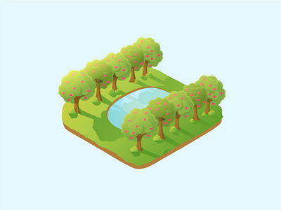 Trees app color design icon illustration illustrator vector web web design