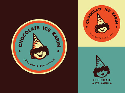 Ice Karim Logo design character color cute design flat happy illustration illustrator vector warm up